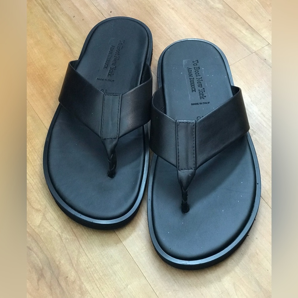 TO BOOT NEW YORK By Adam Derrick Leather Flip Flop/Sandals